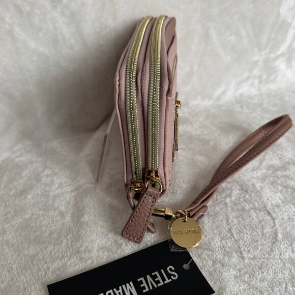 Brand New Steve Madden Medium Blush Zip Around Wallet - Picture 4 of 6